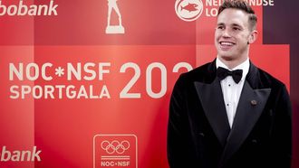 ARNHEM - Harrie Lavreysen op de rode loper voorafgaand aan de uitreiking van de sportprijzen tijdens het NOC*NSF Sportgala. ANP REMKO DE WAAL