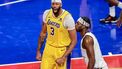 epa11020641 Los Angeles Lakers forward Anthony Davis (L) reacts next to Indiana Pacers guard Buddy Hield of the Bahamas during the second half of the NBA In-Season Tournament championship basketball game between the Indiana Pacers and the Los Angeles Lakers at T-Mobile Arena in Las Vegas, Nevada, USA, 09 December 2023.  EPA/ALLISON DINNER SHUTTERSTOCK OUT