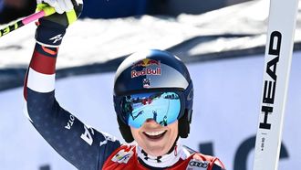 USA's Lindsey Vonn reacts after her run in the Women's Downhill race as part of the FIS Alpine Ski World Cup in Sankt Anton am Arlberg, Austria, on January 11, 2025. 
Joe Klamar / AFP