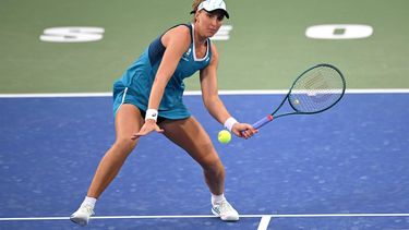 Brazil's Beatriz Haddad Maia hits a return to Russia's Veronika Kudermetova during their women's singles semi-finals match at the Korea Open tennis championships in Seoul on September 21, 2024.
 
Jung Yeon-je / AFP