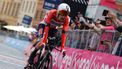 2022-05-07 13:14:08 epa09931542 Harm Vanhoucke of Belgium in action during the second stage of the 105th Giro d'Italia cycling tour, an individual time trial over 9.2km in Budapest, Hungary, 07 May 2022.  EPA/Gyorgy Varga HUNGARY OUT