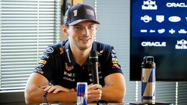 BOEDAPEST - Max Verstappen (Red Bull Racing) staat de pers te
 woord op de Hungaroring in aanloop naar de Grote Prijs van Hongarije. ANP SANDER KONING