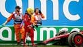 ZANDVOORT - Lewis Hamilton (Ferrari) is gecrasht tijdens de F1 Grand Prix van Nederland op het Circuit van Zandvoort. ANP SEM VAN DER WAL