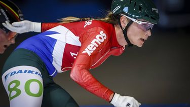 LEEUWARDEN - Schaatsster Irene Schouten in actie tijdens de finale van de vrouwen op de marathon cup. Het is haar laatste wedstrijd omdat de 31-jarige drievoudig olympisch kampioene stopt met schaatsen. ANP VINCENT JANNINK