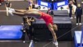 Gymnast Simone Biles trains on the uneven bars ahead of the 2024 US Olympic Gymnastics Trials at the Target Center in Minneapolis, Minnesota on June 26, 2024.  
Kerem YUCEL / AFP