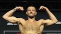 epa12261661 Reinier de Ridder of the Netherlands poses during the weigh-in for the featherweight championship bout at UFC FN 193, in Abu Dhabi, United Arab Emirates, 25 July 2025. The UFC FN 193 fight Whittaker vs de Ridder takes place on 26 July in Abu Dhabi  EPA/ALI HAIDER