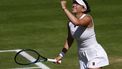 epa12229547 Amanda Anisimova of the USA reacts during the Women's Singles semi-finals match against Aryna Sabalenka of Belarus at the Wimbledon Championships, Wimbledon, Britain, 10 July 2025.  EPA/TOLGA AKMEN  EDITORIAL USE ONLY EDITORIAL USE ONLY