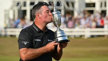 New Zealand's Ryan Fox kisses the Claret Jug, the trophy for the Champion golfer of the year after his victory in the 154th Open Golf championship at Royal Birkdale Golf Club near Southport in north-west England on July 19, 2026. New Zealand's Ryan Fox won the 154th British Open with a birdie at the last to claim his first major at 10 under par on Sunday.
ANDY BUCHANAN / AFP