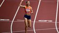 Netherlands' athlete Femke Bol reacts after competing in the women's 400m hurdles heats during the World Athletics Championships in Tokyo on September 15, 2025. 
Yuichi YAMAZAKI / AFP