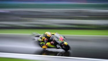2023-08-05 12:39:26 Mooney VR46 Racing's Italian rider Marco Bezzecchi takes part in practise prior to the qualifyings for the Moto GP race of the motorcycling British Grand Prix at Silverstone circuit in Northamptonshire, central England, on August 5, 2023.  
Ben Stansall / AFP