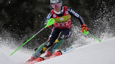 Norway's Lucas Braathen competes in the Men's Slalom event of the FIS Ski World Cup Finals in El Tarter, Andorra on March 19, 2023. 
Lionel BONAVENTURE / AFP