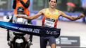 AMSTERDAM - Noah Schutte is de beste Nederlander tijdens de marathon van Amsterdam. ANP RAMON VAN FLYMEN