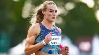 2023-07-28 19:10:31 BREDA - Lieke Klaver tijdens de  halve finale 100 meter op de 1e dag van het NK atletiek. ANP IRIS VAN DEN BROEK