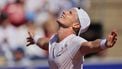 Netherlands' Jesper de Jong celebrates winning against Argentina’s Camilo Ugo Carabelli (not in picture) in the men's singles semi-final match of the ATP Nordea Open tennis tournament in Bastad, Sweden, on July 19, 2025. 
Bjorn LARSSON ROSVALL / TT NEWS AGENCY / AFP