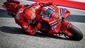 Ducati Lenovo team's Spanish rider Marc Marquez drives during the second free practice session ahead of the Austrian MotoGP Grand Prix at the Red Bull Ring race track in Spielberg, Austria, on August 16, 2025.  
Jure Makovec / AFP