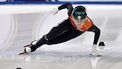 epa11963130 Xandra Welzeboer of Netherlands in action in the Women 500m Heats at the ISU World Short Track Championships 2025 in Beijing, China, 14 March 2025.  EPA/ANDRES MARTINEZ CASARES