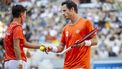 PARIJS - Tennissers Wesley Koolhof en Demi Schuurs in actie tegen Canada tijdens de wedstrijd gemend dubbel voor de bronzen medaille op de Olympische Spelen. ANP IRIS VAN DEN BROEK