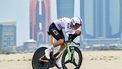 INEOS Grenadiers' British rider Joshua Tarling cycles during the second stage of the UAE Tour cycling race in al-Hudayriyat island in Abu Dhabi on February 18, 2025. 
Giuseppe CACACE / AFP