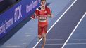Norway’s Jakob Ingebrigtsen celebrates after winning the men’s 1500m final during the World Athletics Indoor Championships in Nanjing, in eastern China’s Jiangsu province, on March 23, 2025. 
WANG Zhao / AFP