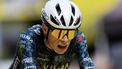 epa11476178 Danish rider Jonas Vingegaard of Team Visma Lease a Bike crosses the finish line in the second place of the 14th stage of the 2024 Tour de France cycling race over 151km from Pau to Saint-Lary-Soulan Pla d'Adet, France, 13 July 2024.  EPA/GUILLAUME HORCAJUELO