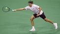 epa13205803 Alexander Zverev of Germany in action against Lorenzo Sonego of Italy during their Men’s Singles round one match of the US Open Tennis Championships in Flushing Meadows, New York, USA, 01 September 2026.  EPA/BRIAN HIRSCHFELD