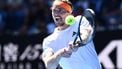epa12657826 Alexander Zverev of Germany returns during the Men’s 1st round match against Gabriel Diallo of Canada on day 1 of the 2026 Australian Open tennis tournament at Melbourne Park in Melbourne, Sunday, January 18, 2026.  EPA/JOEL CARRETT AUSTRALIA AND NEW ZEALAND OUT