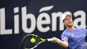 ROSMALEN - Botic van de Zandschulp (NED) in actie tegen Mackenzie McDonald (USA) op de vierde dag van het Libema Open tennis toernooi in Rosmalen. ANP SANDER KONING