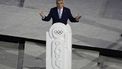 epa11546127 IOC president Thomas Bach speaks
during the Closing Ceremony of the Paris 2024 Olympic Games at the Stade de France Stadium in Paris, France, 11 August 2024.  EPA/MAST IRHAM