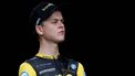 LA ROCHE-SUR-YON - Antwan Tolhoek tijdens de presentatie van de wielerploegen die deelnemen aan de Tour de France. ANP BAS CZERWINSKI