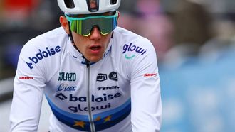 Belgium's Thibau Nys competes during the Grand Prix Sven Nys men's elite race in Baal on January 1, 2025.  
DAVID PINTENS / Belga / AFP