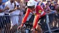 Denmark's Mads Pedersen competes to finish second during the time trial event, the third stage of the PostNord Tour of Denmark (Danmark Rundt) in Kerteminde, Denmark, on August 14, 2025. 
Claus Bech / Ritzau Scanpix / AFP