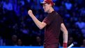 Italy's Jannik Sinner celebrates winning against Germany's Alexander Zverev (not in picture) during the men's final singles match at the ATP Vienna Open tennis tournament in Vienna, Austria, on October 26, 2025. 
TOBIAS STEINMAURER / APA / AFP