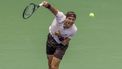 epa13237865 Alexander Zverev of Germany in action against Ben Shelton of the US during the Men's Singles Final of the US Open Tennis Championships in Flushing Meadows, New York, USA, 13 September 2026.  EPA/BRIAN HIRSCHFELD