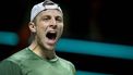 ROTTERDAM - Tallon Griekspoor (NED) na de gewonnen wedstrijd tegen Matteo Berrettini (ITA) op de derde dag van het ABN AMRO Open tennistoernooi in Ahoy. ANP SANDER KONING