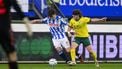 HEERENVEEN - (l-r) Nikolai Hopland of SC Heerenveen, Alen Halilovic of Fortuna Sittard tijdens de Nederlandse Eredivisie wedstrijd tussen SC Heerenveen en Fortuna Sittard in het Abe Lenstra Stadion op 1 februari 2025 in Heerenveen, Nederland. ANP COR LASKER
