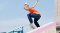 Netherlands' Roos Zwetsloot competes in the women's street skateboarding prelims during the Paris 2024 Olympic Games at La Concorde in Paris on July 28, 2024. 
Odd ANDERSEN / AFP