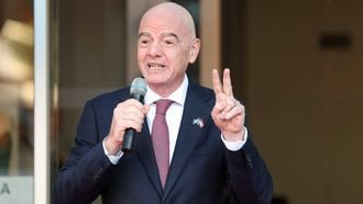 epa13268931 FIFA President Gianni Infantino speaks during the opening of new offices at the Latvian Football Association  in Riga, Latvia, 28 September 2026. During his visit to Latvia, Gianni Infantino met Latvian officials and discussed Latvia's long-term plan to bid for hosting the FIFA U-20 World Cup together with Ukraine in the future, the development of football infrastructure, and the economic impact of major international sports events on Latvia.  EPA/TOMS KALNINS