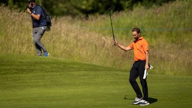 BADHOEVEDORP - Joost Luiten tijdens de laatste dag van de 104e editie van het KLM Open golf op The International golfbaan nabij Amsterdam. ANP SANDER KONING