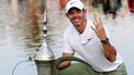 epa11094091 Rory McIlroy of Northern Ireland poses with his trophy after winning the final round of the Hero Dubai Desert Classic 2024 Golf tournament in Dubai, United Arab Emirates , 21 January 2024.  EPA/ALI HAIDER