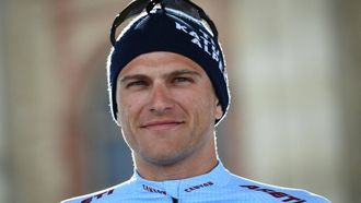 Germany's Marcel Kittel looks on during the signature ceremony prior to the start of the 138,5km 1st stage of the 77th Paris-Nice cycling race between Saint-Germain-en-Laye and Saint-Germain-en-Laye in Saint-Germain-en-Laye on March 10, 2019. 
Anne-Christine POUJOULAT / AFP