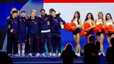 ROTTERDAM - De Nederlandse heren turners kwalificeren zich voor de teamfinale tijdens de  de wereldkampioenschappen turnen in Rotterdam Ahoy. IRIS VAN DEN BROEK / ANP