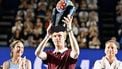 Canada's Denis Shapovalov celebrates with his trophy after defeating US' Aleksandar Kovacevic during the Mexico ATP Open men's singles tennis final match at the Cabo Sports Complex in Los Cabos, Baja California, Mexico, on July 19, 2025. 
Alfredo ESTRELLA / AFP