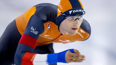 HEERENVEEN - Jenning De Boo (NED) in actie op de 1000 meter sprint mannen tijdens de tweede dag van de WK allround en sprint in ijsstadion Thialf. SEM VAN DER WAL / ANP