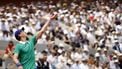 epa12143203 Jannik Sinner of Italy in action during his Men's 2nd round match against Richard Gasquet of France at the French Open Grand Slam tennis tournament at Roland Garros in Paris, France, 29 May 2025.  EPA/YOAN VALAT