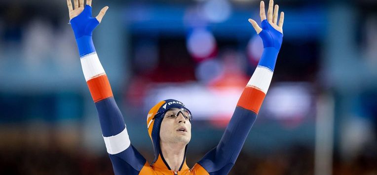 HEERENVEEN - Jenning De Boo (NED) in actie op de 1000 meter sprint mannen tijdens de eerste dag van de WK allround en sprint in ijsstadion Thialf. SEM VAN DER WAL / ANP