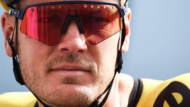 Jumbo Visma's Dutch rider Dylan Van Baarle looks on ahead of the seventh stage of the 75th edition of the Criterium du Dauphine cycling race, 148km between Port de Savoie to Col de la Croix de Fer - Saint Sorlin, France, on June 10, 2023. 
Anne-Christine POUJOULAT / AFP