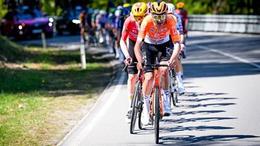 Belgian Laurens De Plus of INEOS Grenadiers cycles during the men elite race of the Liege-Bastogne-Liege UCI World Tour one day cycling race, 259,5km from Liege, over Bastogne to Liege, on April 26, 2026. 
MAARTEN STRAETEMANS / Belga / AFP
