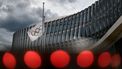 A picture taken on June 8, 2020 shows the Olympic flag flying next to the headquarters of the International Olympic Committee (IOC) in Lausanne, amid the COVID-19 crisis, caused by the novel coronavirus. The International Olympic Committee (IOC) Executive Board will meet remotely by videoconference on June 10, 2020 to report on the Tokyo 2020 and Paris 2024 Olympics.
Fabrice COFFRINI / AFP