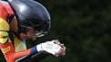 Lidl - Trek team's Italian rider Giulio Ciccone cycles during the 7th stage of the 111th edition of the Tour de France cycling race, 25,3 km individual time trial between Nuits-Saint-Georges and Gevrey-Chambertin, on July 5, 2024. 
Anne-Christine POUJOULAT / AFP