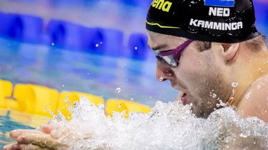 2023-04-07 17:49:13 EINDHOVEN - Arno Kamminga in actie op de 200 meter schoolslag tijdens de Eindhoven Qualification Meet. Nederlandse topzwemmers kunnen hier limieten zwemmen voor de komende WKs en de Olympische Spelen van 2024. ANP SEM VAN DER WAL